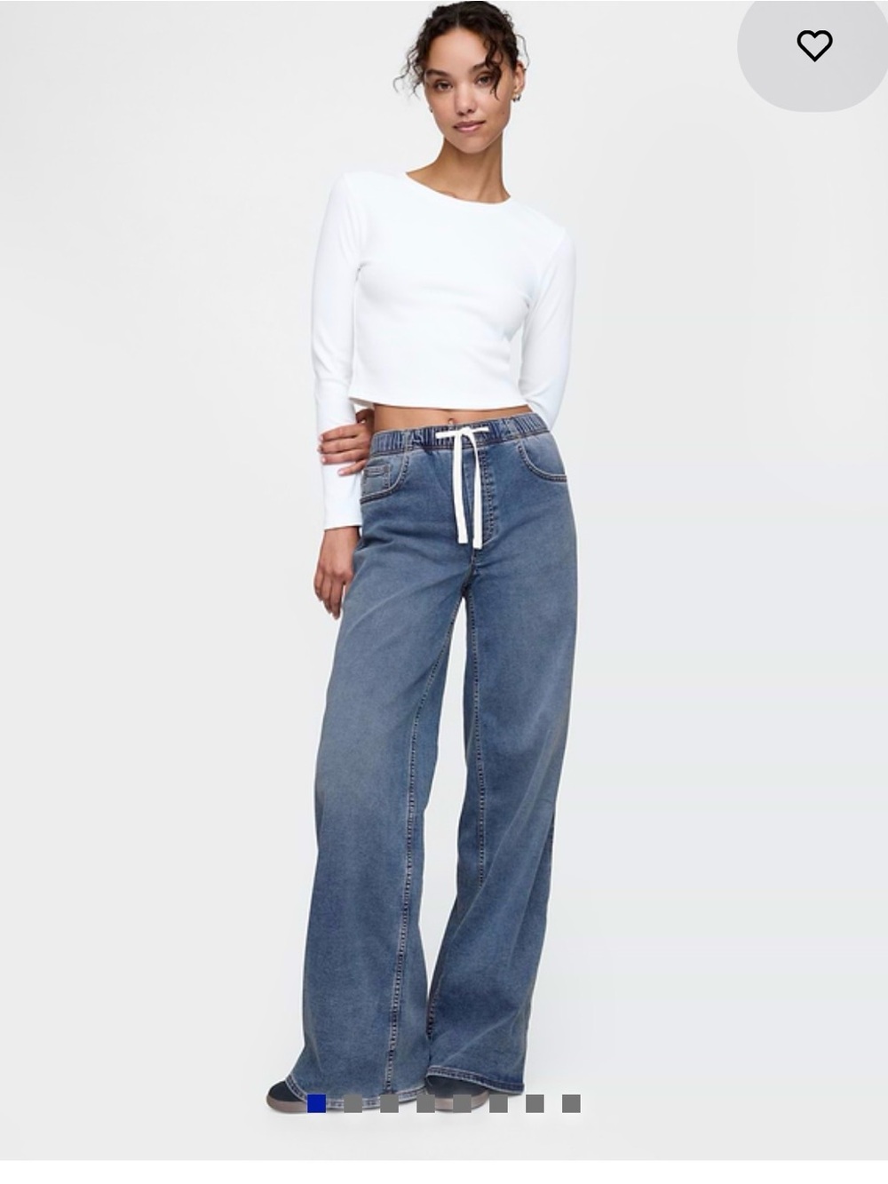 GAP Women's Relaxed Blue Drawstring Jeans